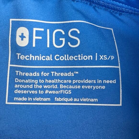 Figs Scrub Set Zamora Jogger Pants XSP Catarina Scrub Top XXS Capri Blue - Picture 6 of 16